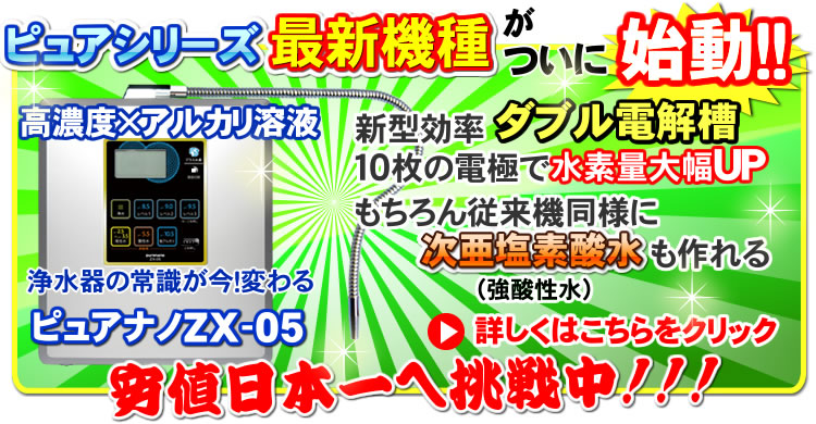 電解水素水ピュアナノ驚愕お値引き